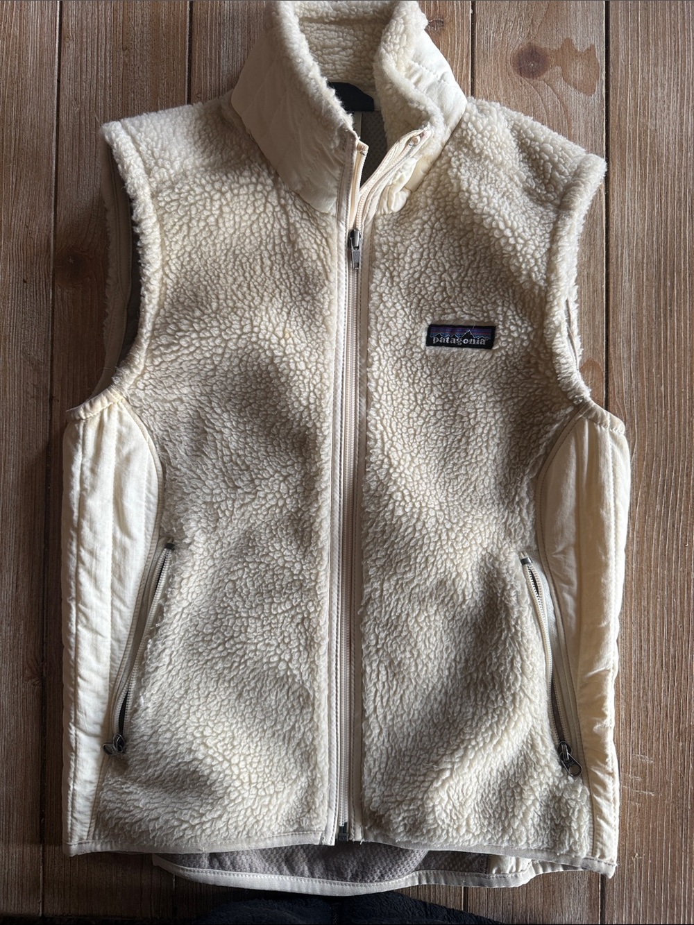 Patagonia Cream Sherpa Fleece Vest